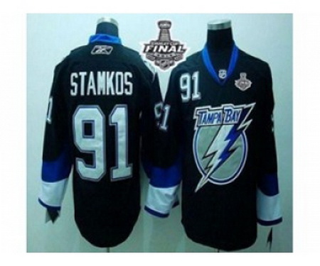 youth nhl jerseys tampa bay lightning #91 stamkos black[2015 sta