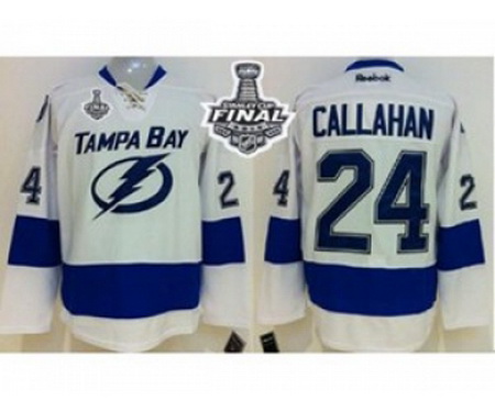 youth nhl jerseys tampa bay lightning #24 callahan white[2015 stanley cup]