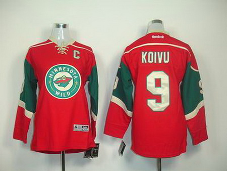 Youth Minnesota Wild 9 KOIVU red Jerseys