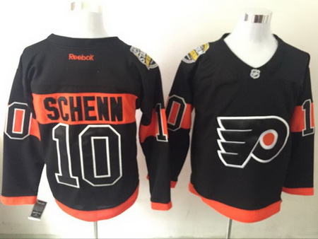 Flyers 10 Brayden Schenn Black Reebok Jersey