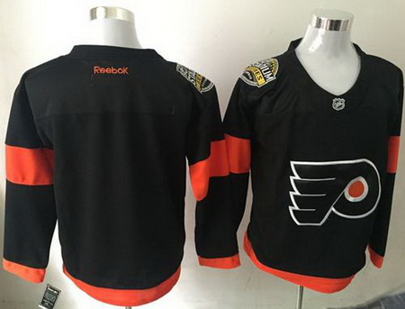 Flyers Blank Black 2017 Stadium Series Stitched NHL Jersey