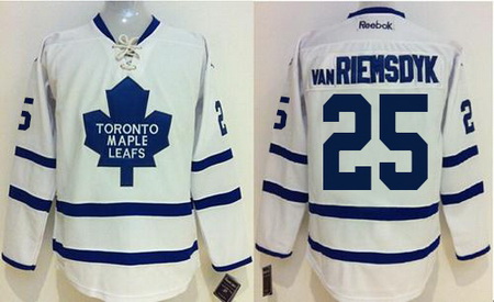 Maple Leafs #25 James Van Riemsdyk White Stitched NHL Jersey