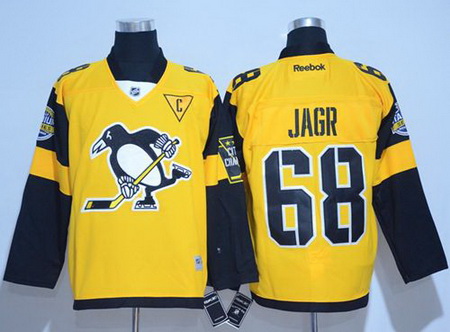 Penguins #68 Jaromir Jagr Gold 2017 Stadium Series Stitched NHL Jersey