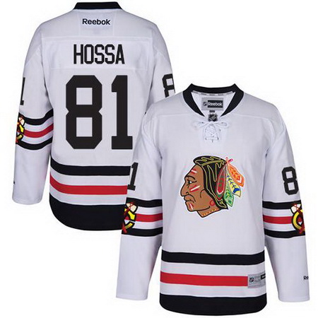 Blackhawks #81 Marian Hossa White 2017 Winter Classic Stitched NHL Jersey