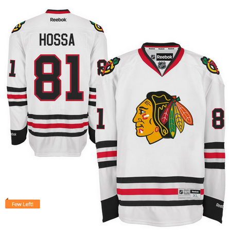 Mens Chicago Blackhawks #81 Marian Hossa Reebok Away Premier Jersey