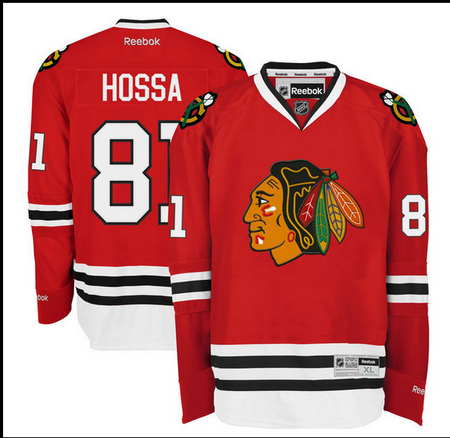 mens Chicago Blackhawks Marian Hossa Red Home Premier Jersey