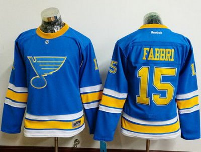 Blues #15 Robby Fabbri Light Blue 2017 Winter Classic Womens Stitched NHL Jersey