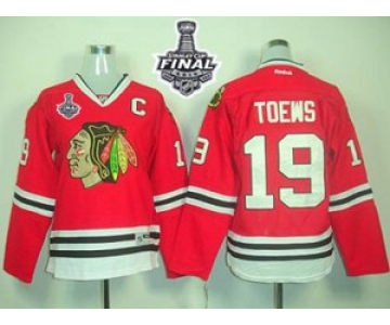 women nhl jerseys chicago blackhawks #19 toews red[2015 stanley cup][patch C]