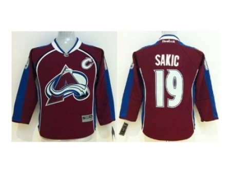 Youth nhl jerseys colorado avalanche #19 sakic red[patch C]