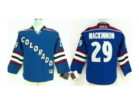 Youth nhl jerseys colorado avalanche #29 mackinnon lt.blue