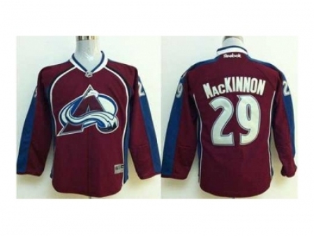 Youth NHL Jerseys Colorado Avalanche #29 Mackinnon red