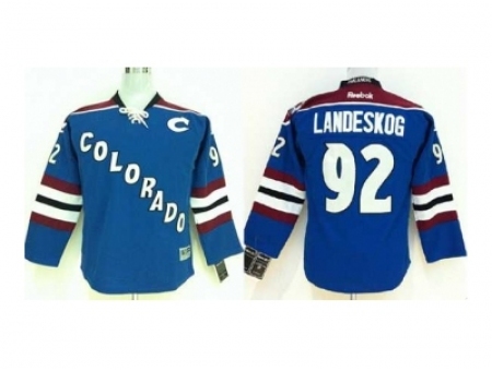 Youth nhl jerseys colorado avalanche #92 landeskog lt.blue