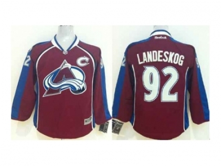 Youth nhl jerseys colorado avalanche #92 landeskog red