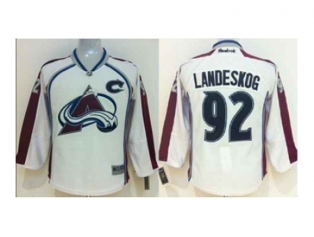 Youth nhl jerseys colorado avalanche #92 landeskog white