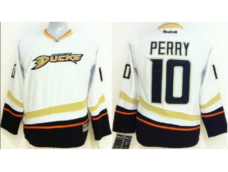 Kids Anaheim Ducks 10 Corey Perry White NHL Hockey Jerseys