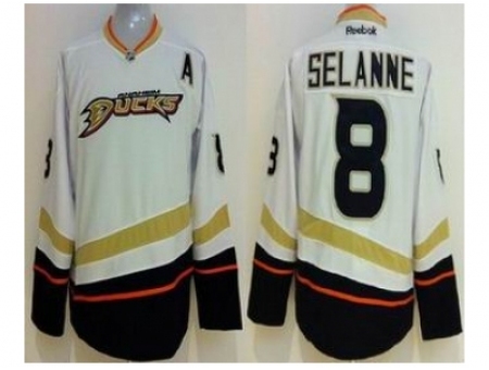 Youth NHL Jerseys Anaheim Ducks #8 Teemu Selanne white[patch A]