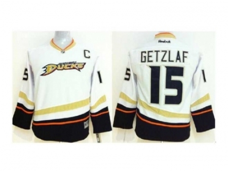 Youth NHL Jerseys Anaheim Ducks #15 Getzlaf white[2014 new][patch C]