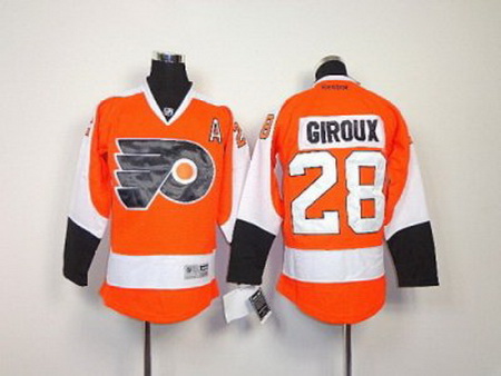 Youth NHL jerseys philadelphia flyers #28 giroux orange[white number]