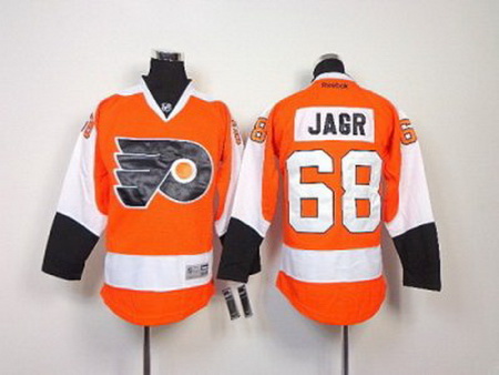 Youth NHL jerseys philadelphia flyers #68 jagr orange[white number]