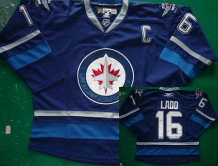 Youth kids 2012 new Winnipeg Jets #16 Andrew Ladd Blue Jersey