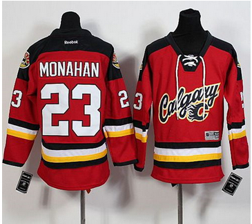 Calgary Flames #23 Sean Monahan Red Alternate Stitched Youth NHL Jersey