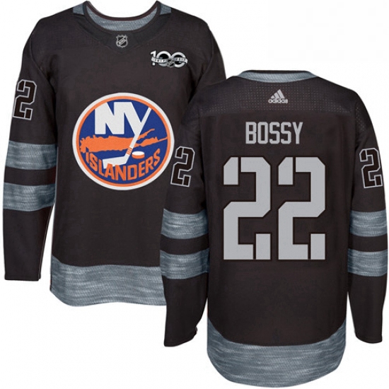 Mens Adidas New York Islanders 22 Mike Bossy Premier Black 1917 2017 100th Anniversary NHL Jersey