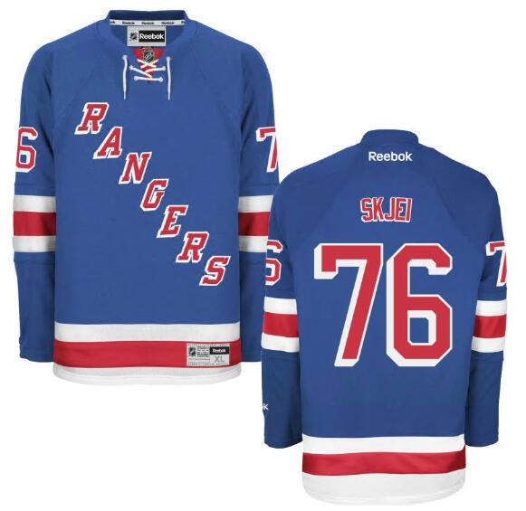 Mens Brady Skjei New York Rangers #76  Royal Blue Home Reebok Jersey