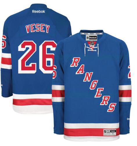 Mens New York Rangers Jimmy Vesey Reebok Blue Home Premier Player Jersey