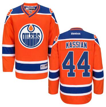 Edmonton Oilers Mens #44 Orange Zack Kassian NHL Jersey