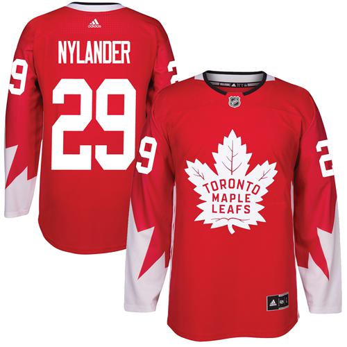 Maple Leafs #29 William Nylander Red Alternate Stitched NHL Jersey