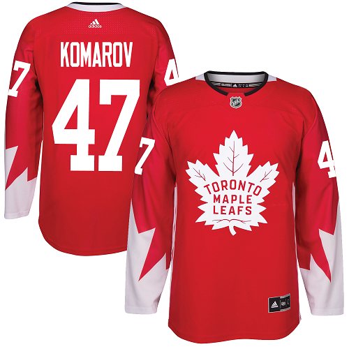 Maple Leafs #47 Leo Komarov Red Alternate Stitched NHL Jersey