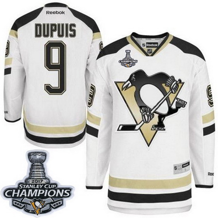 Penguins #9 Pascal Dupuis White 2014 Stadium Series 2017 Stanley Cup Finals Champions Stitched NHL J