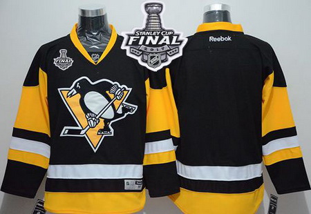 Penguins Blank Black Alternate 2017 Stanley Cup Final Patch Stitched NHL Jersey