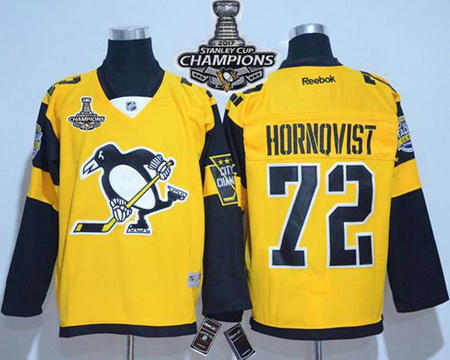 Penguins #72 Patric Hornqvist Gold 2017 Stadium Series Stanley Cup Finals Champions Stitched NHL Jer