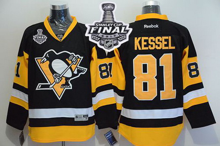 Penguins #81 Phil Kessel Black Alternate 2017 Stanley Cup Final 