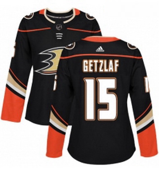 Womens Adidas Anaheim Ducks 15 Ryan Getzlaf Premier Black Home NHL Jersey