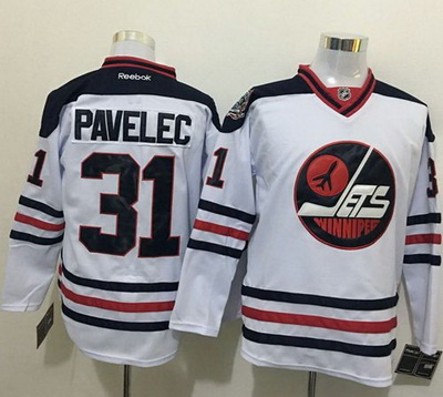 Jets #31 Ondrej Pavelec White Heritage Classic Stitched NHL Jersey