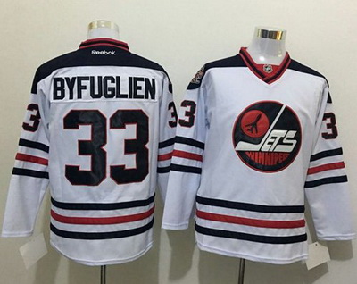 Jets #33 Dustin Byfuglien White Heritage Classic Stitched NHL Je