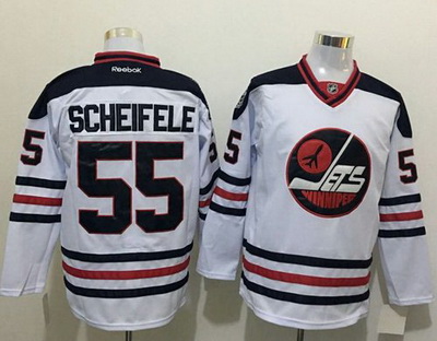 Jets #55 Mark Scheifele White Heritage Classic Stitched NHL Jersey