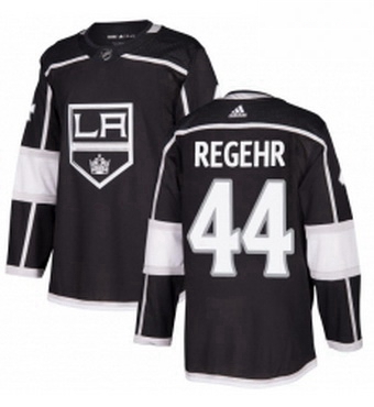 Mens Adidas Los Angeles Kings 44 Robyn Regehr Authentic Black Home NHL Jersey