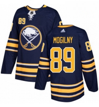 Youth Adidas Buffalo Sabres 89 Alexander Mogilny Premier Navy Blue Home NHL Jersey