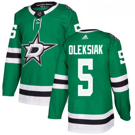 Youth Adidas Dallas Stars 5 Jamie Oleksiak Premier Green Home NHL Jersey