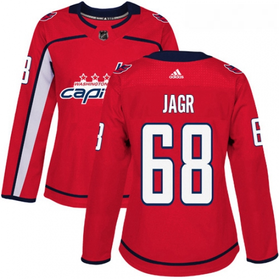 Womens Adidas Washington Capitals 68 Jaromir Jagr Premier Red Home NHL Jersey