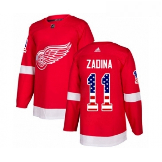 Youth Adidas Detroit Red Wings 11 Filip Zadina Authentic Red USA