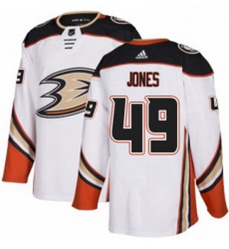 Youth Adidas Anaheim Ducks 49 Max Jones Authentic White Away NHL Jersey