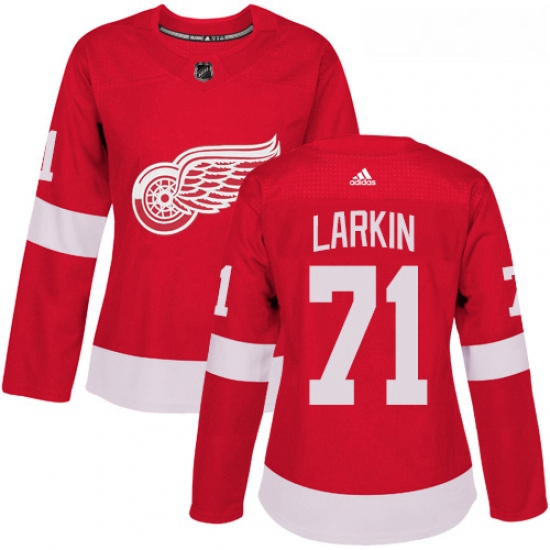 Womens Adidas Detroit Red Wings 71 Dylan Larkin Premier Red Home NHL Jersey