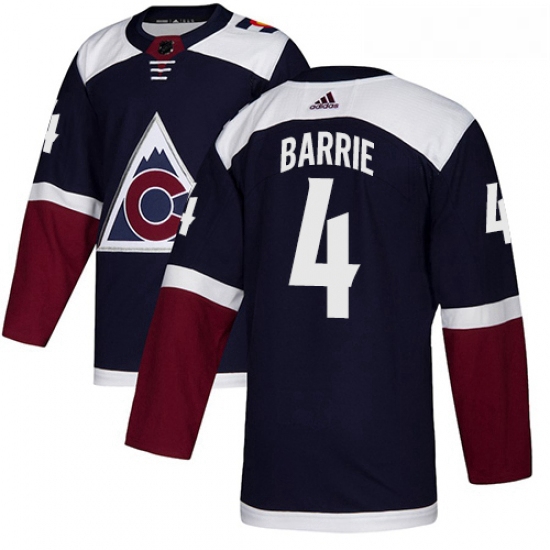 Youth Adidas Colorado Avalanche 4 Tyson Barrie Authentic Navy Blue Alternate NHL Jersey