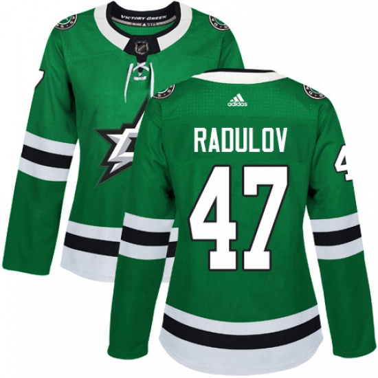 Womens Adidas Dallas Stars 47 Alexander Radulov Authentic Green Home NHL Jersey