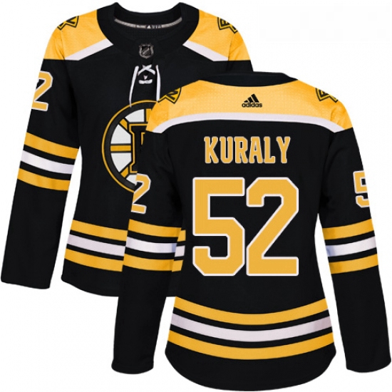 Womens Adidas Boston Bruins 52 Sean Kuraly Premier Black Home NH