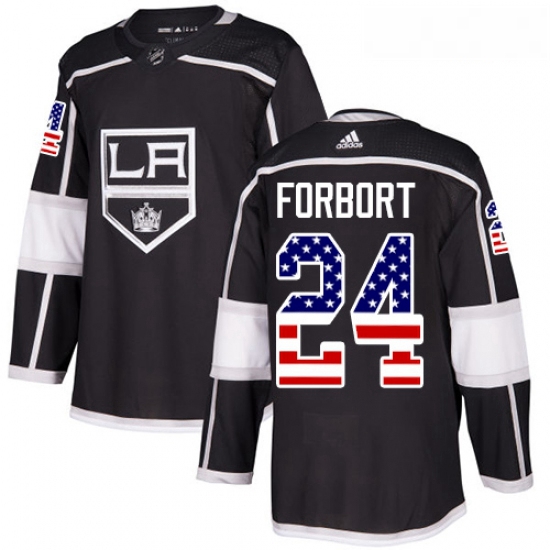 Youth Adidas Los Angeles Kings 24 Derek Forbort Authentic Black 